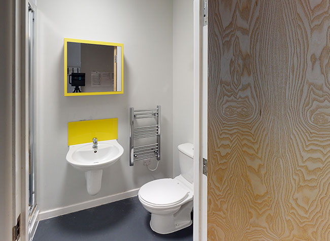 Bathroom in 66 queens road apartment